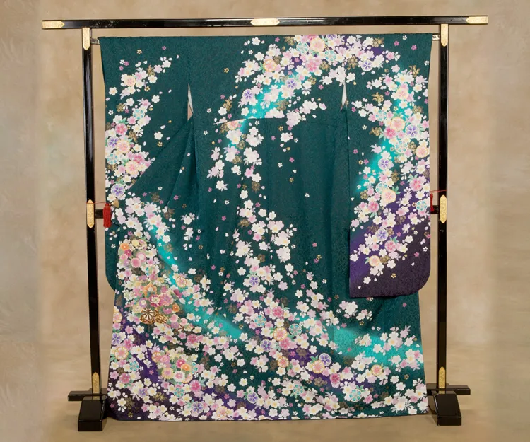 振袖レンタル衣装 モスグリーン
