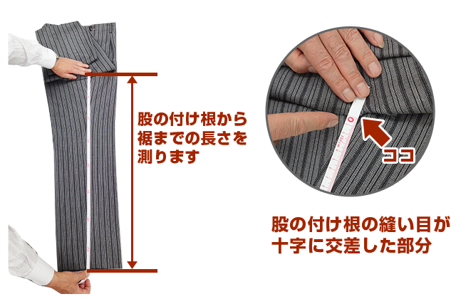 股下の長さを測る